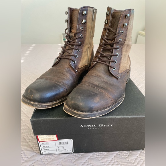 Brown Leather Boots Men’s Size 10 - Picture 6 of 12